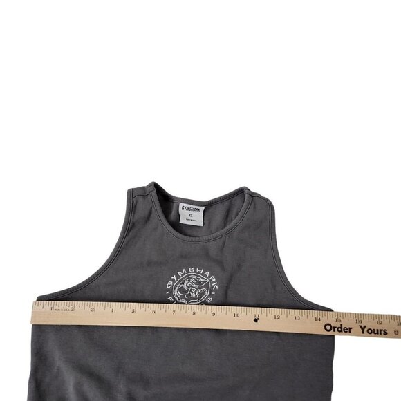 Gymshark Tank Crop Top Womens XS Gray Work Out Gym Training Athleisure Active - Picture 6 of 7